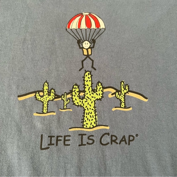 Blue Life Is Crap Graphic Tee Unisex - Picture 2 of 5